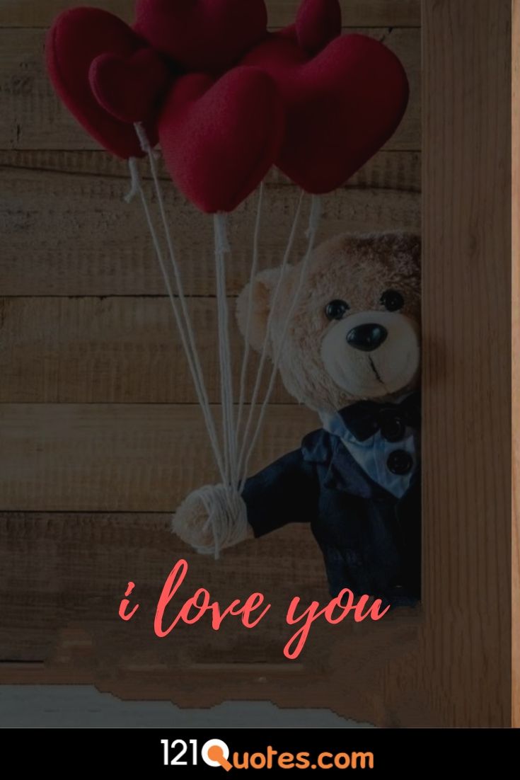 i love you wallpaper with teaddy beat and heart ballon