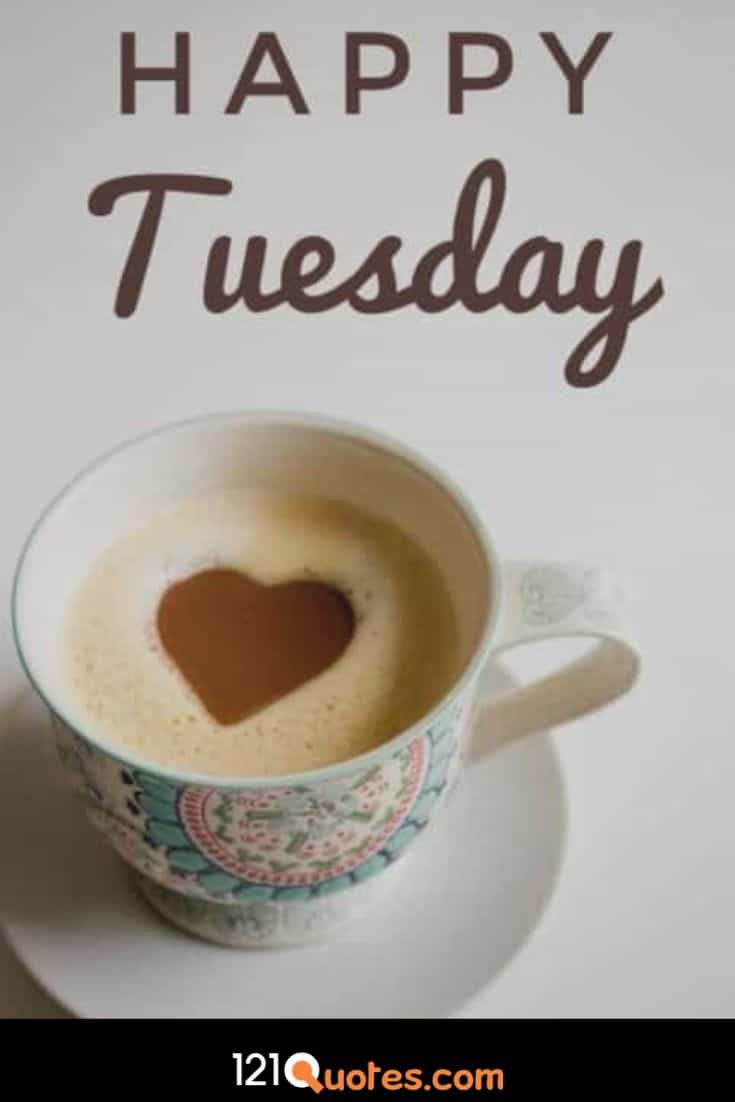 Happy Tuesday Wallpaper with Cup of Coffe