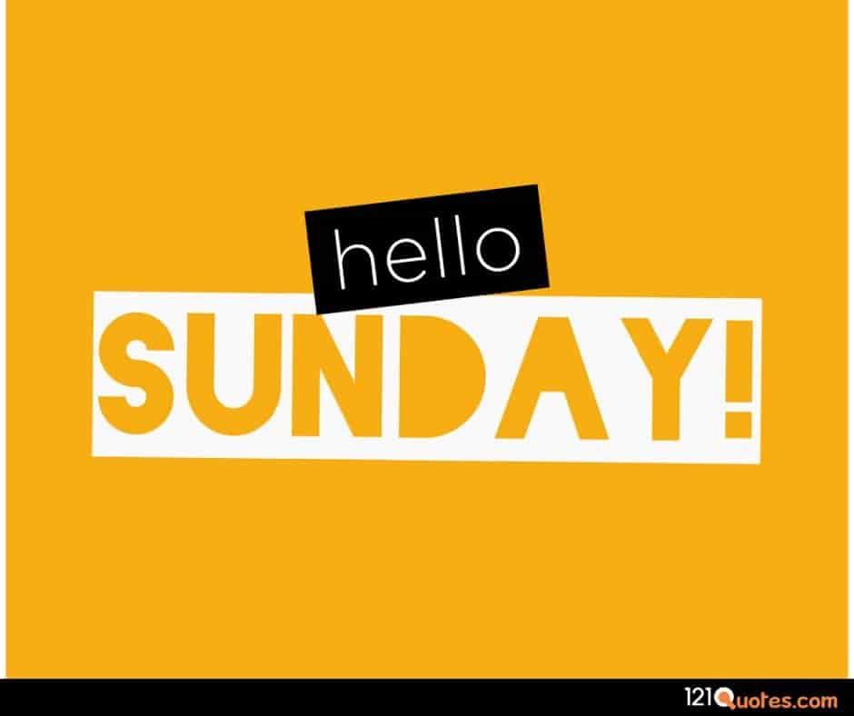 hello sunday wallpaper with yellow background