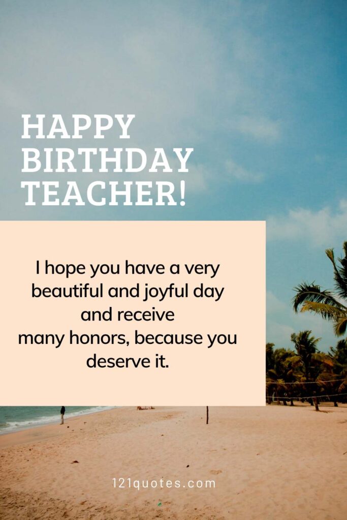 birthday wishes to teacher
