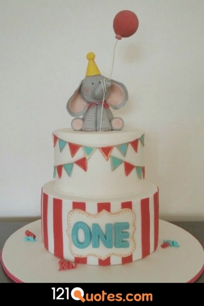 1st birthday cake boy elephant