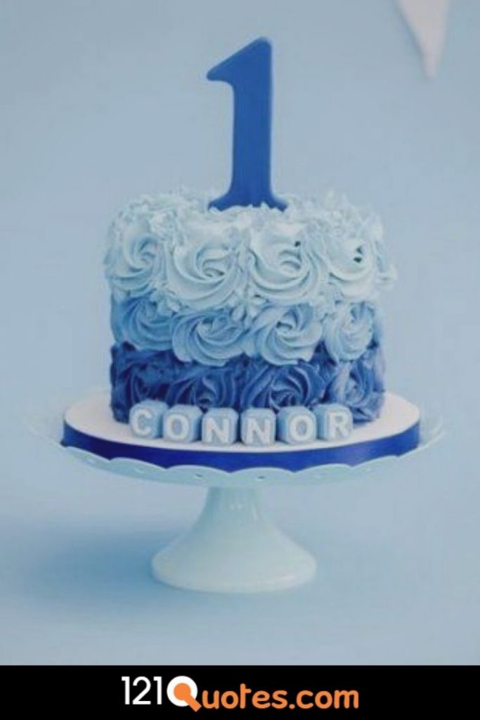 1st birthday cake images for boy in blue colour