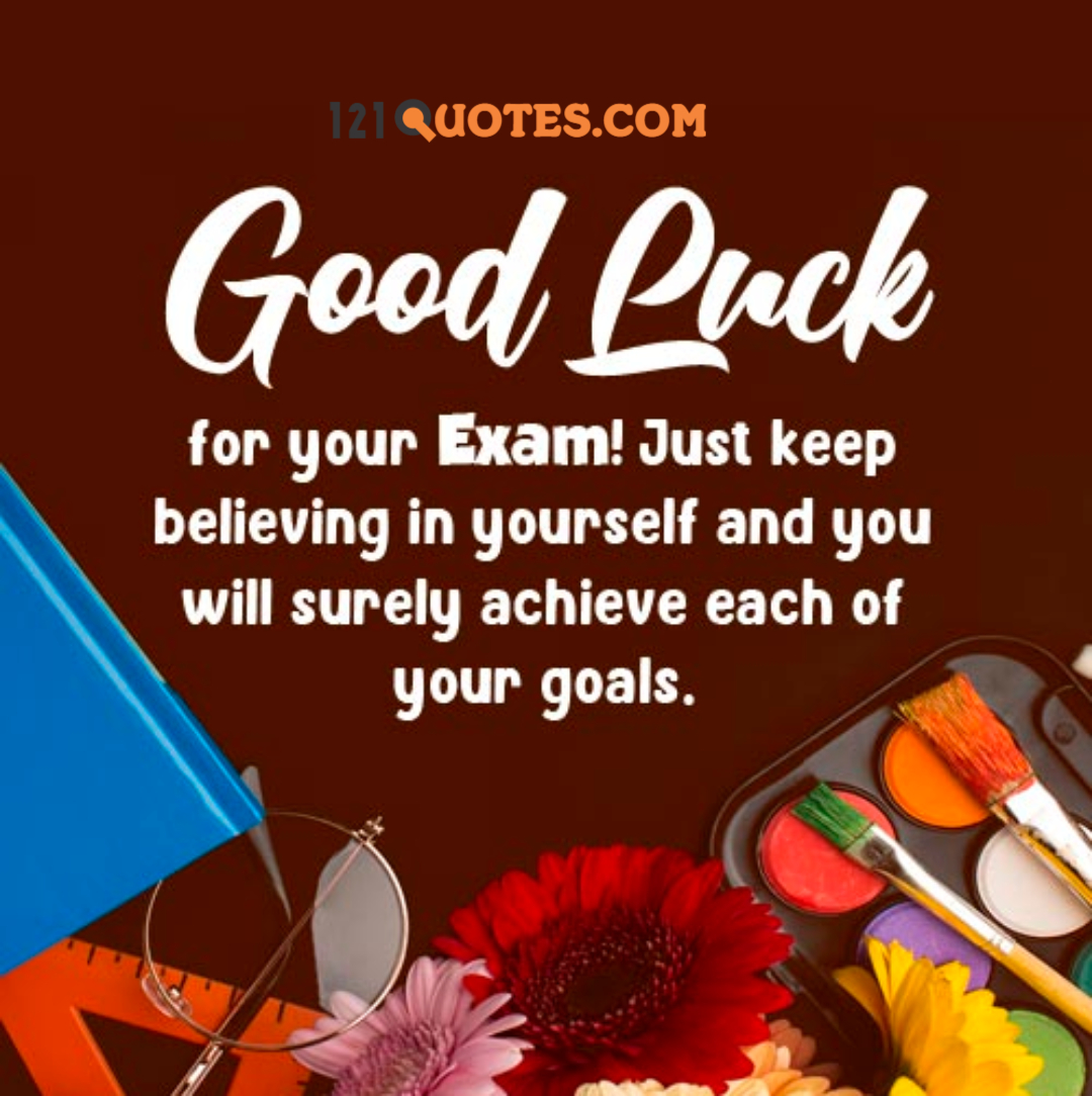best of luck for exam pic in english