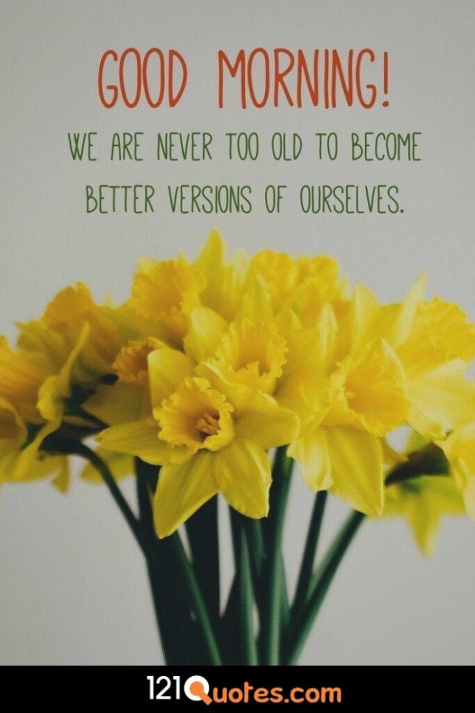 good morning quotes with yellow flower