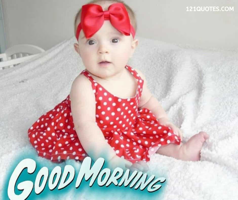 good morning cute baby girl images
