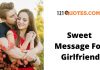 Top 100+ Sweet Message For Girlfriend | Romantic Love Message Sweet Message For Girlfriend