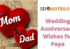 Top 100+ Wedding Anniversary Wishes for Papa  In Hindi/ English Wedding Anniversary Wishes for Papa