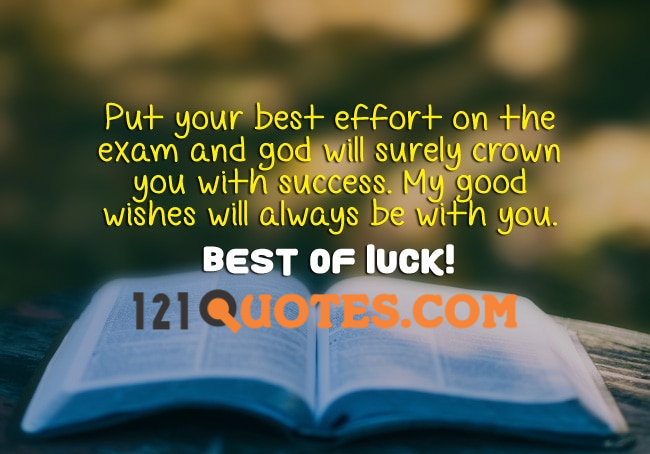 best of luck for exam quotes full hd pic